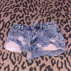 Denim Distressed Women Shorts